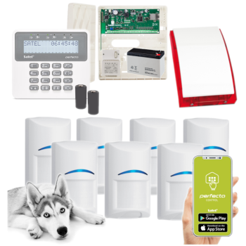 ZESTAW ALARMOWY SATEL PERFECTA-IP 32-WRL 7 CZUJEK BOSCH PET + PRF-LCD-WRL + SYRENA SP-4001R